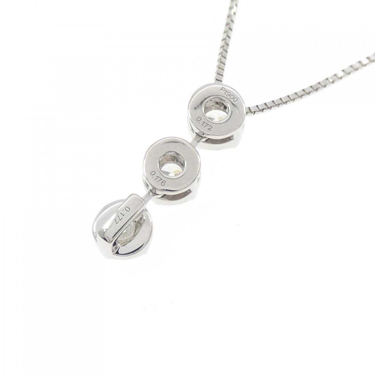 【新品】PT900/PT850 ダイヤモンド ネックレス 0.172CT 0.176CT 0.177CT E VVS2-VS2 EXT