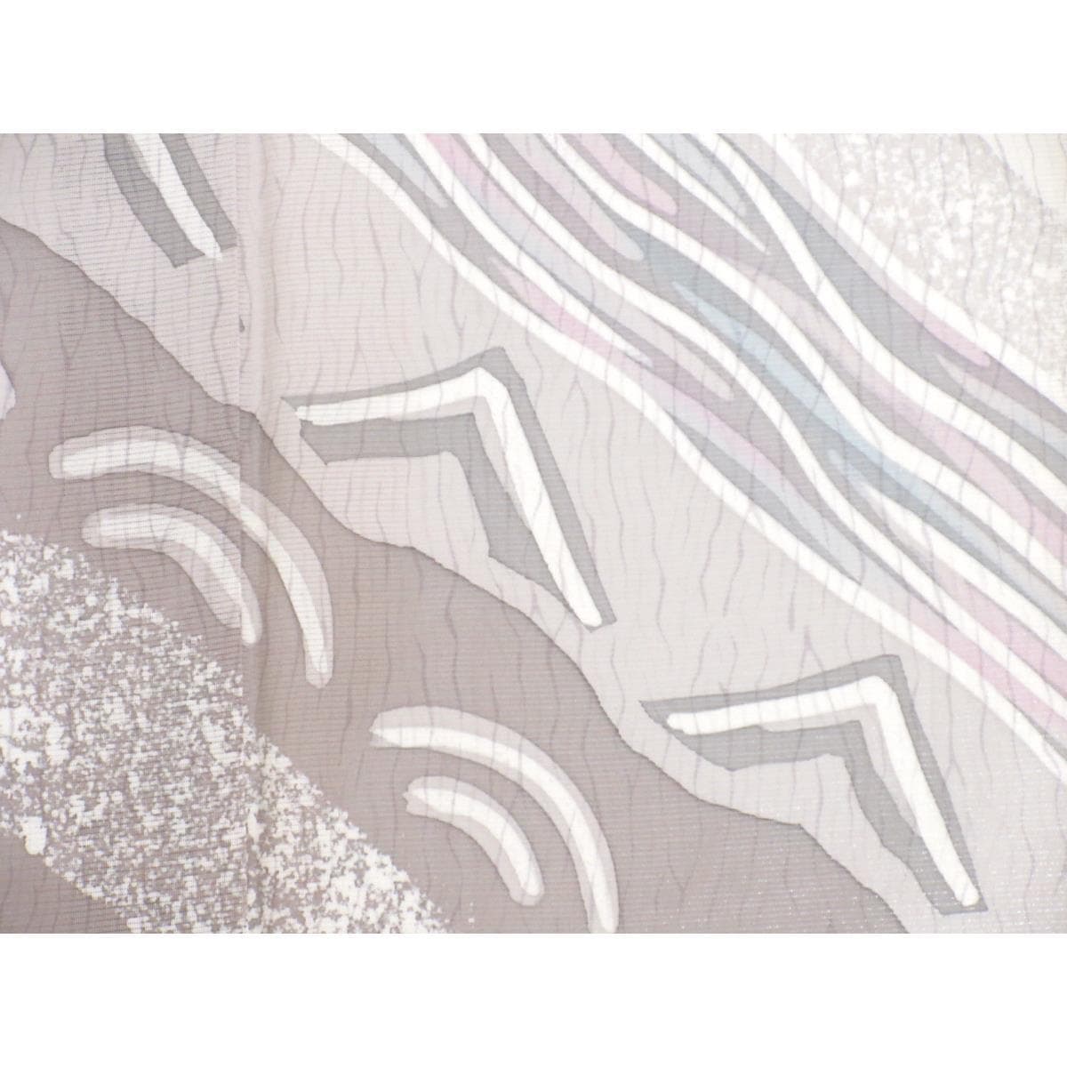 【未使用品】単衣　駒絽訪問着　友禅加工