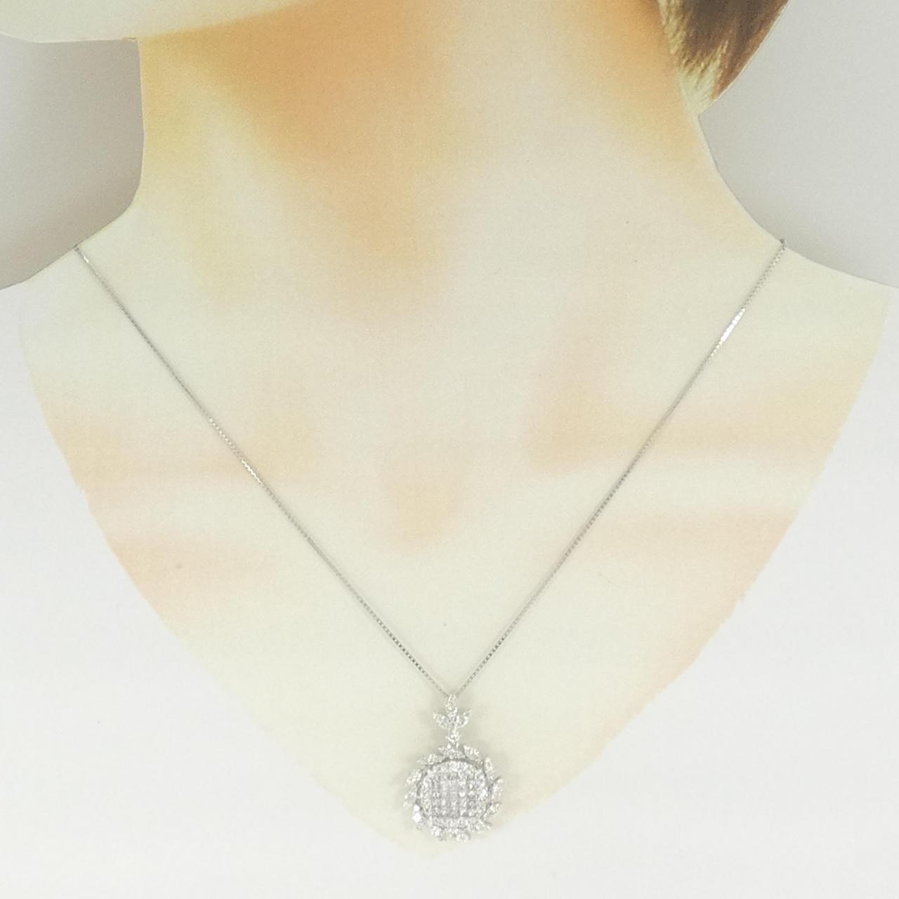 K18WG ダイヤモンド ネックレス 2.00CT