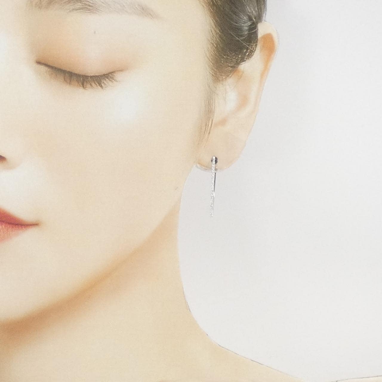 K18WG ダイヤモンド ピアス 0.36CT