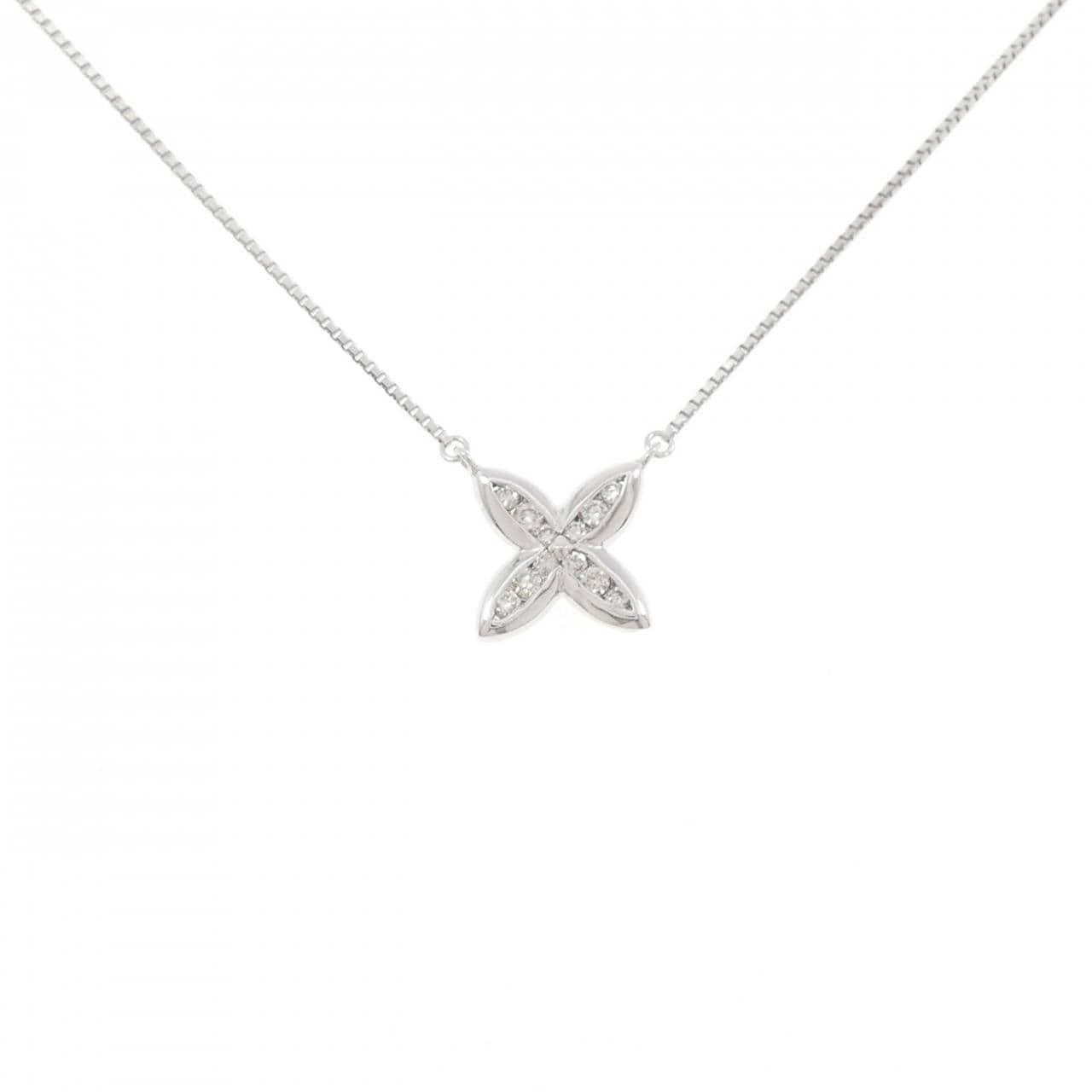 K18WG ダイヤモンド ネックレス 0.15CT
