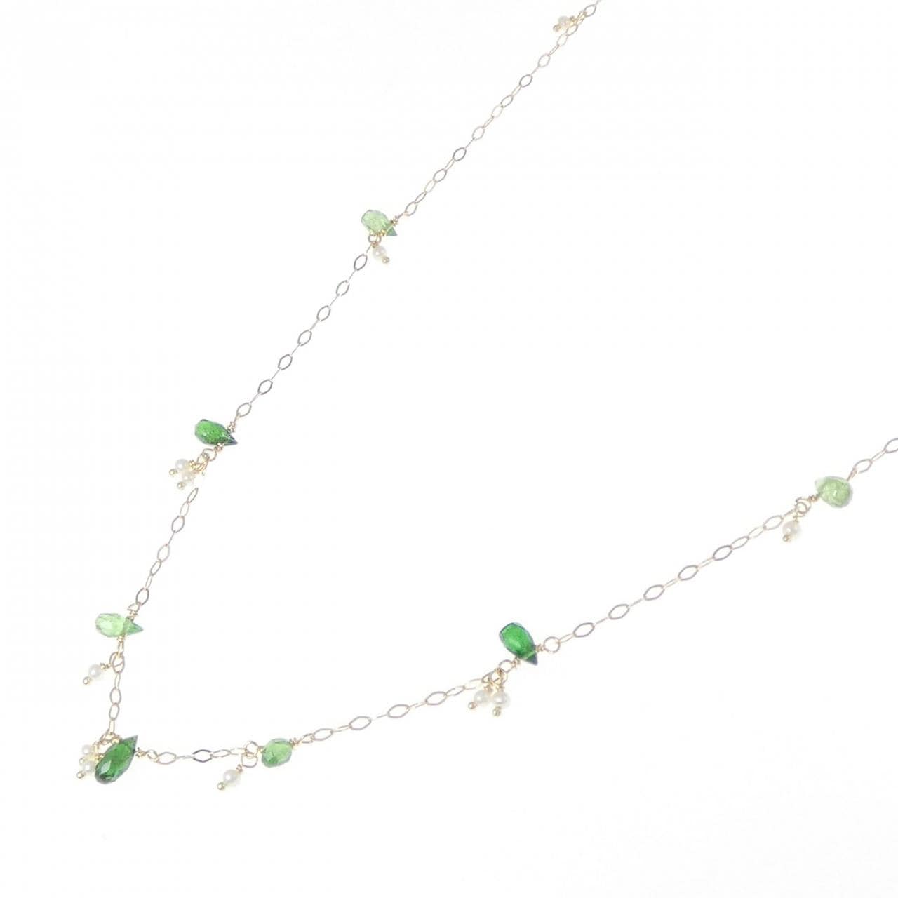 K18YG Green Garnet Necklace
