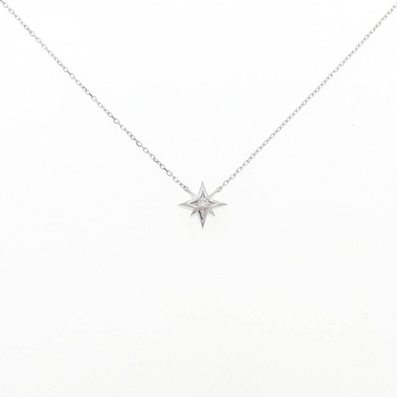 K10WG ダイヤモンド ネックレス 0.02CT