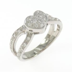 750WG ハート ダイヤモンド リング 0.30CT