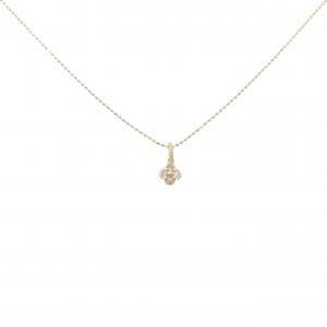 K18YG フラワー ダイヤモンド ネックレス 0.11CT