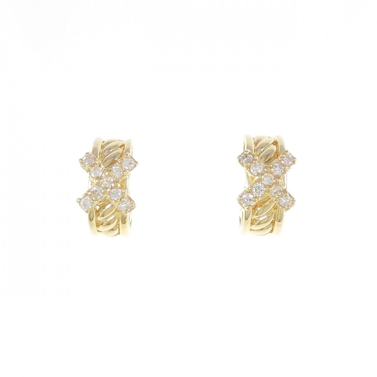 K18YG ダイヤモンド ピアス 0.18CT