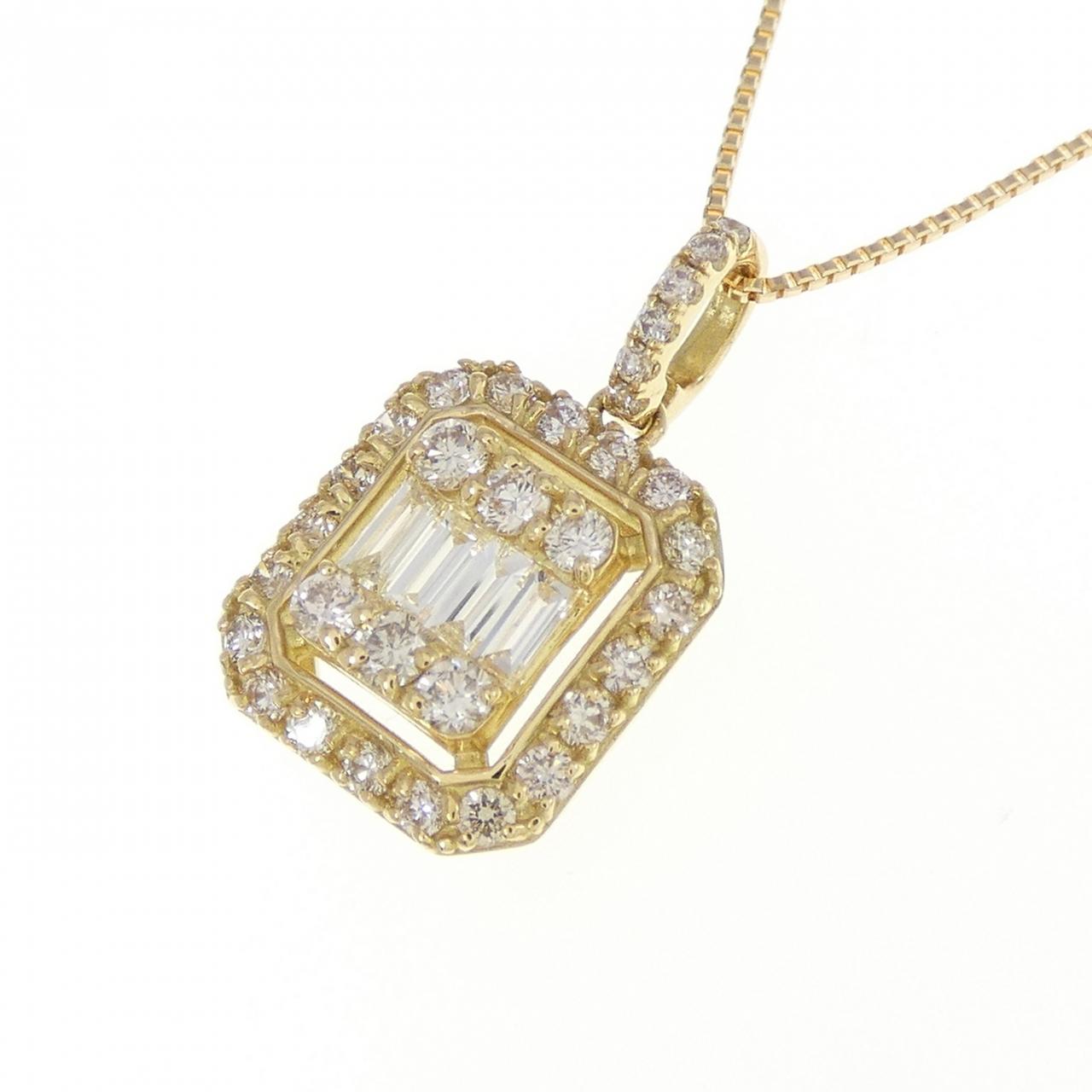 【新品】K18YG ダイヤモンド ネックレス 0.45CT