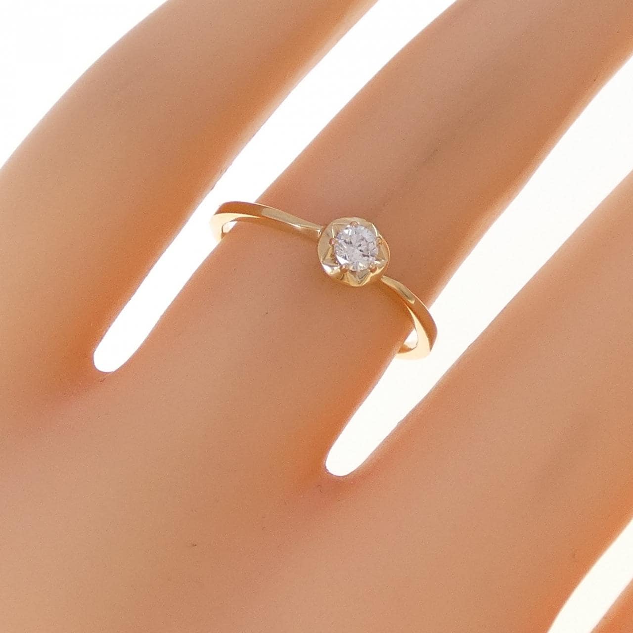 K18YG ダイヤモンド リング 0.114CT