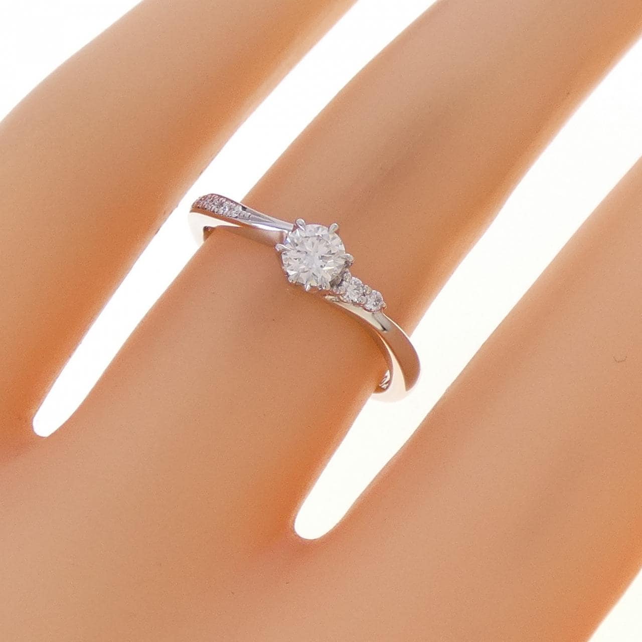 PT950 ダイヤモンド リング 0.208CT H VS2 3EXT H＆C