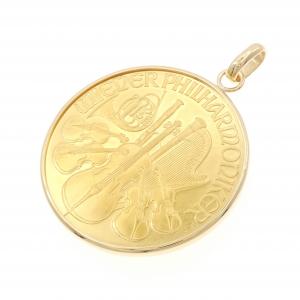 K18YG(枠) コイン ペンダント