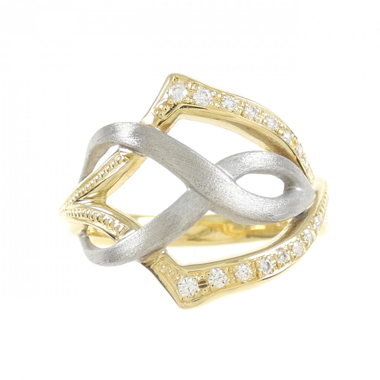 K18YG/K18WG Diamond ring 0.11CT