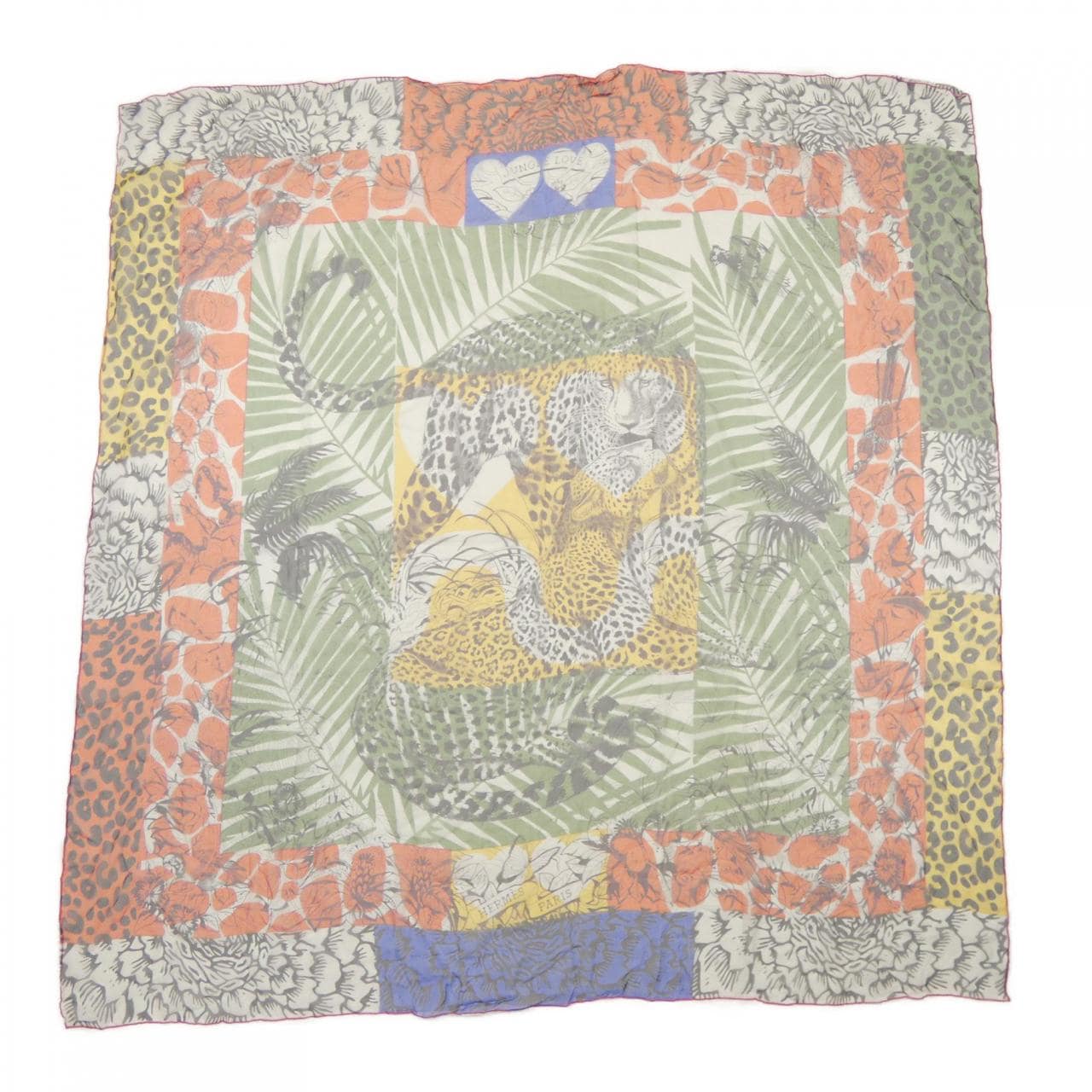エルメス HERMES JUNGLE LOVE AU TAMPON H343946S カレジェアン140 ショール