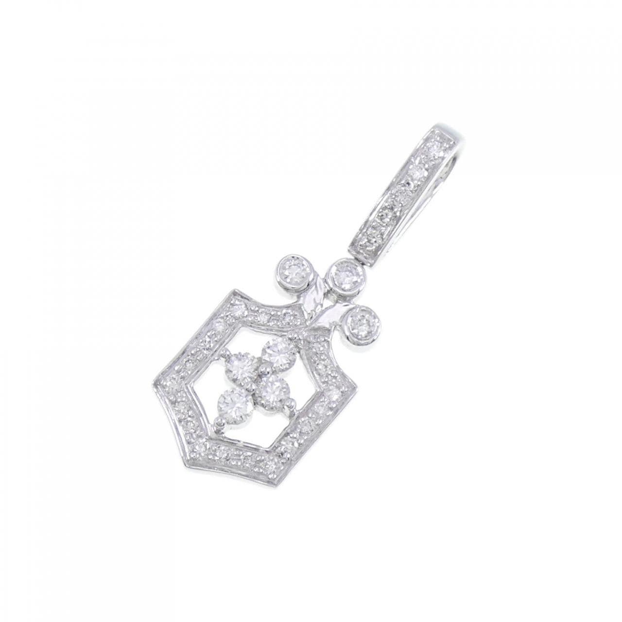 K18WG Diamond pendant