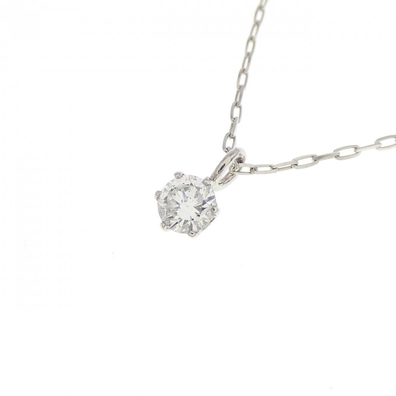 【リメイク】PT ソリティア ダイヤモンド ネックレス 0.05CT