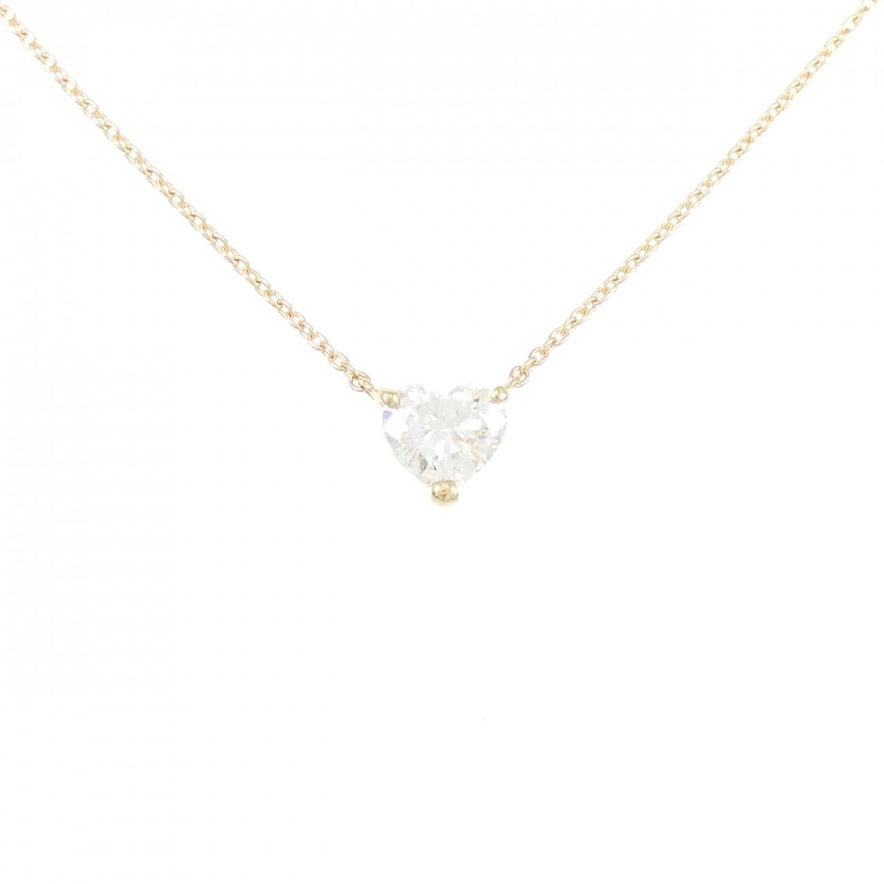 [Remake] K18YG Diamond Necklace 0.779CT K SI1 Heart Shape