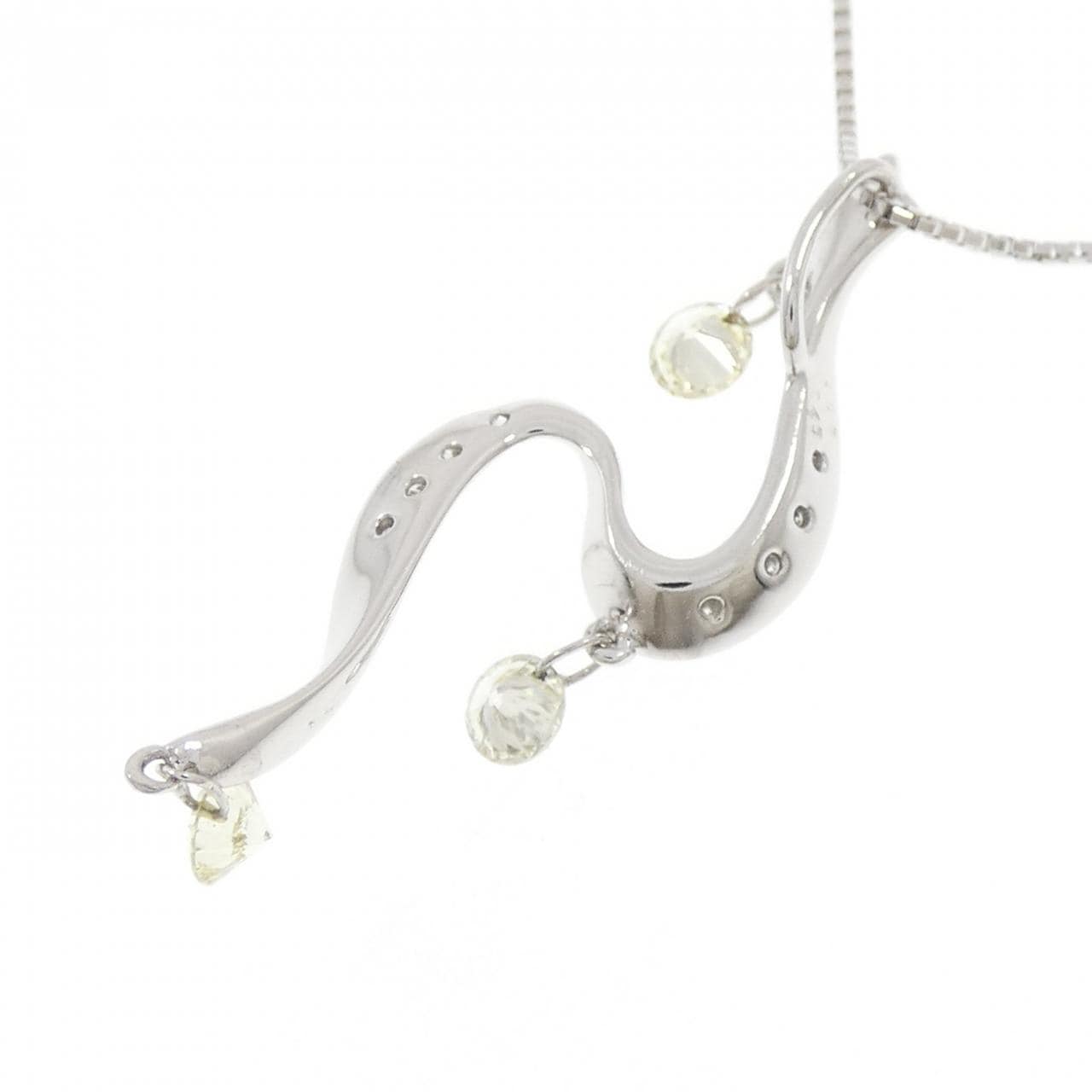 K18WG ダイヤモンド ネックレス 0.46CT