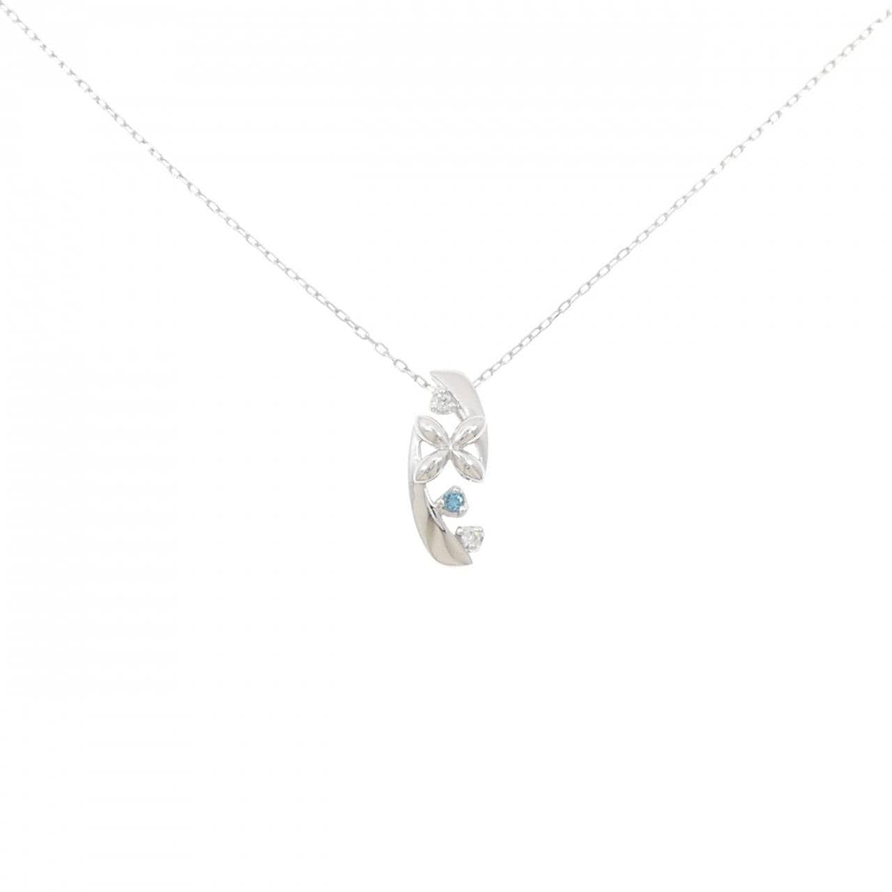 K18WG ダイヤモンド ネックレス 0.06CT