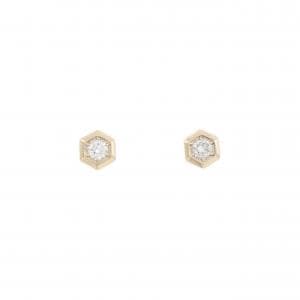 【リメイク】K10YG ダイヤモンド ピアス 0.14CT