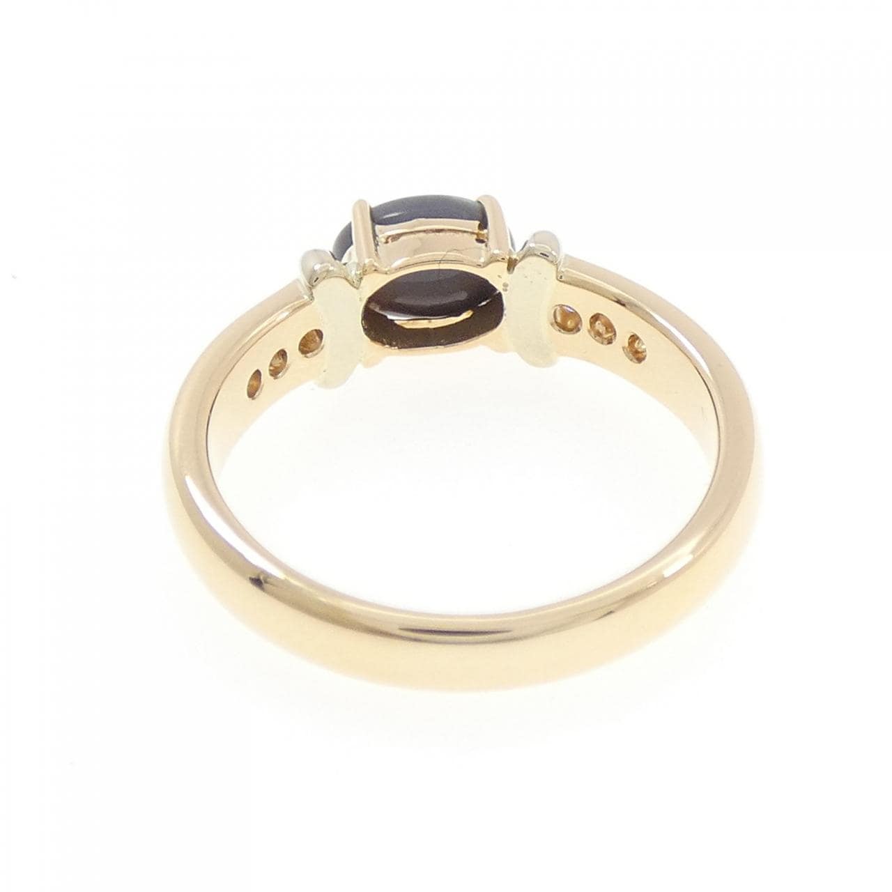 750YG ブラックオパール リング