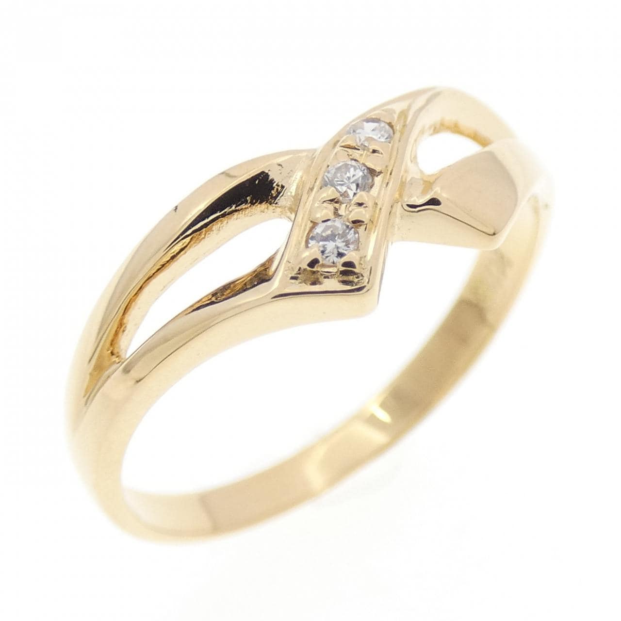 K18YG ダイヤモンド リング 0.03CT