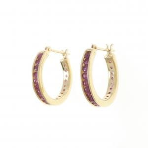 K18YG ルビー ピアス 1.4CT