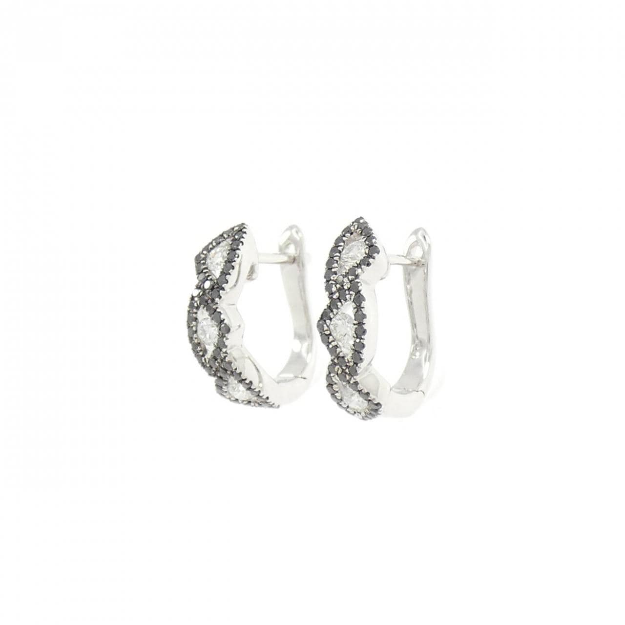 K18WG ダイヤモンド ピアス 0.42CT