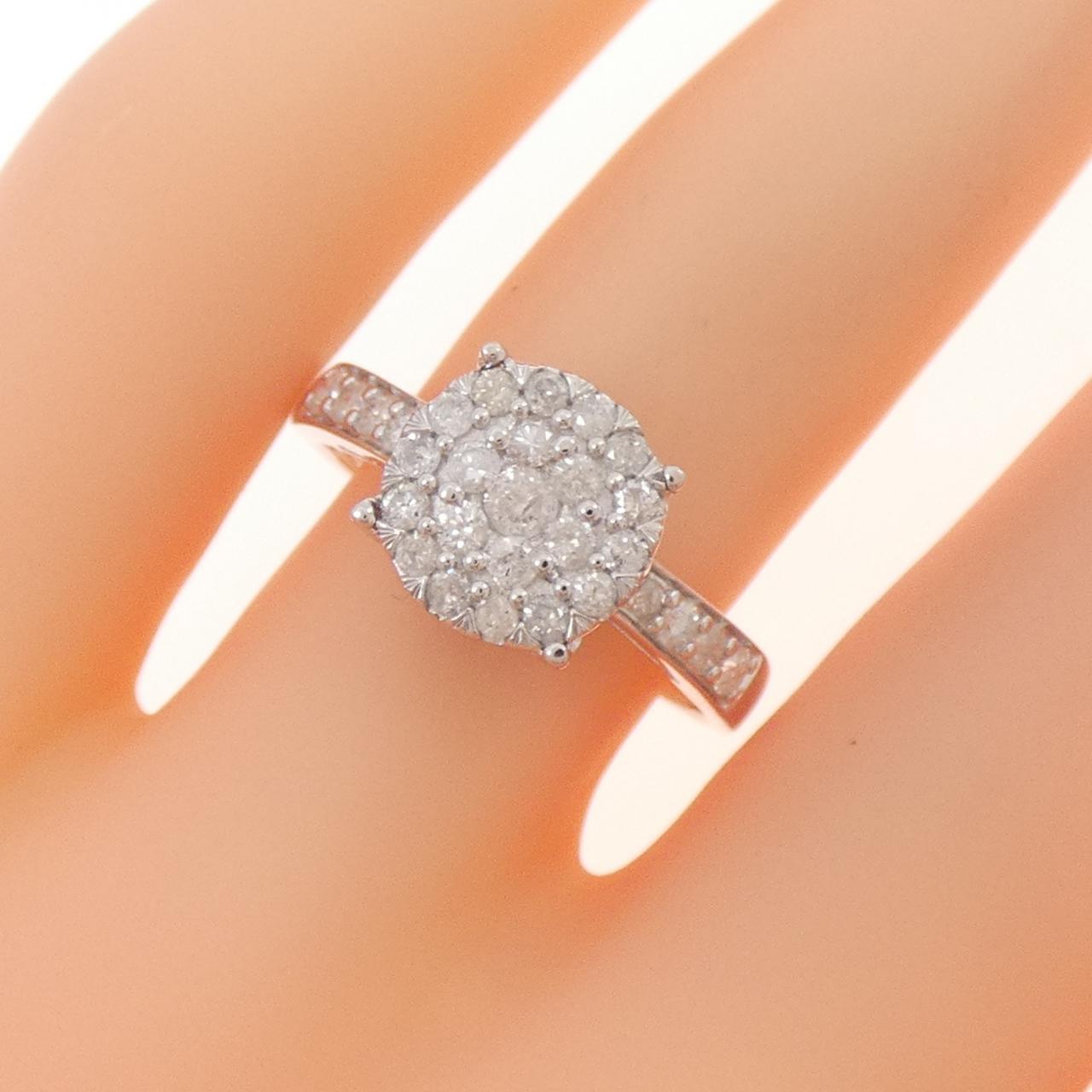 K18WG ダイヤモンド リング 0.50CT