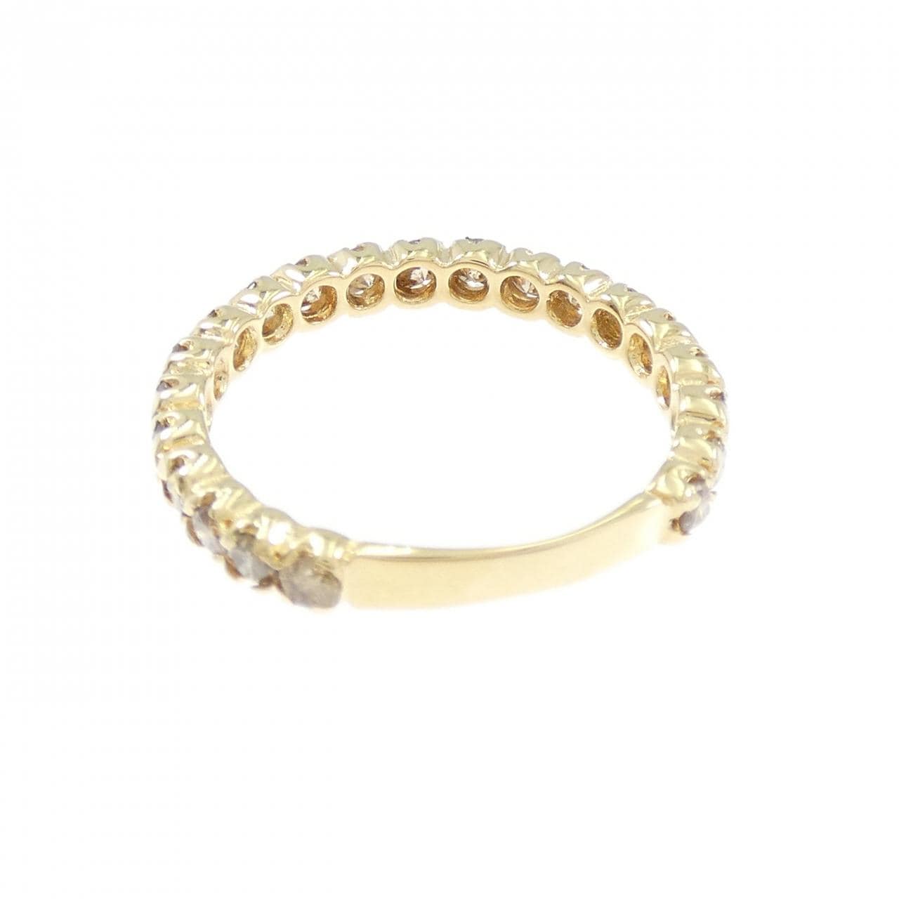 K18YG ハーフエタニティ ダイヤモンド リング 1.0CT