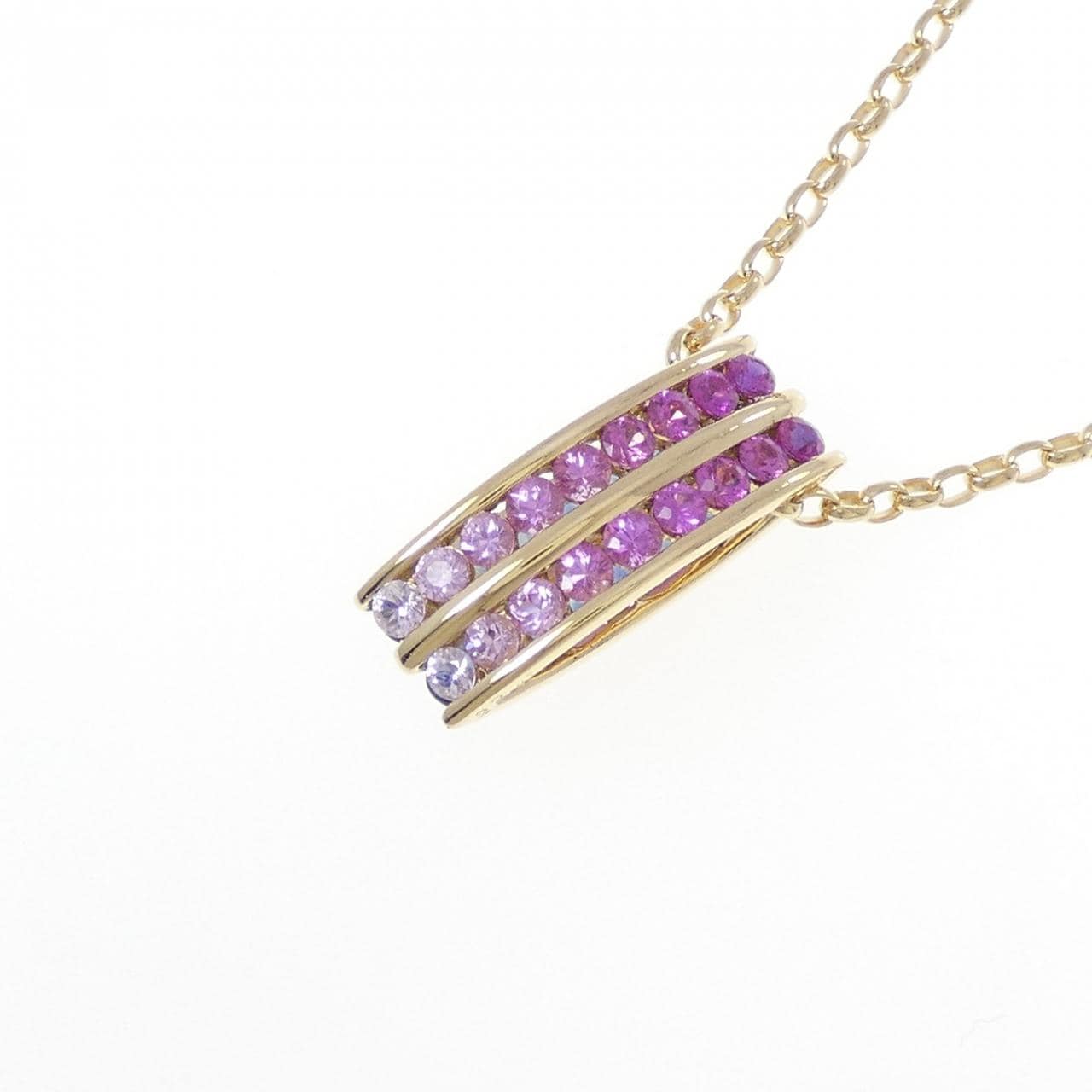 K18YG サファイヤ ネックレス 2.41CT