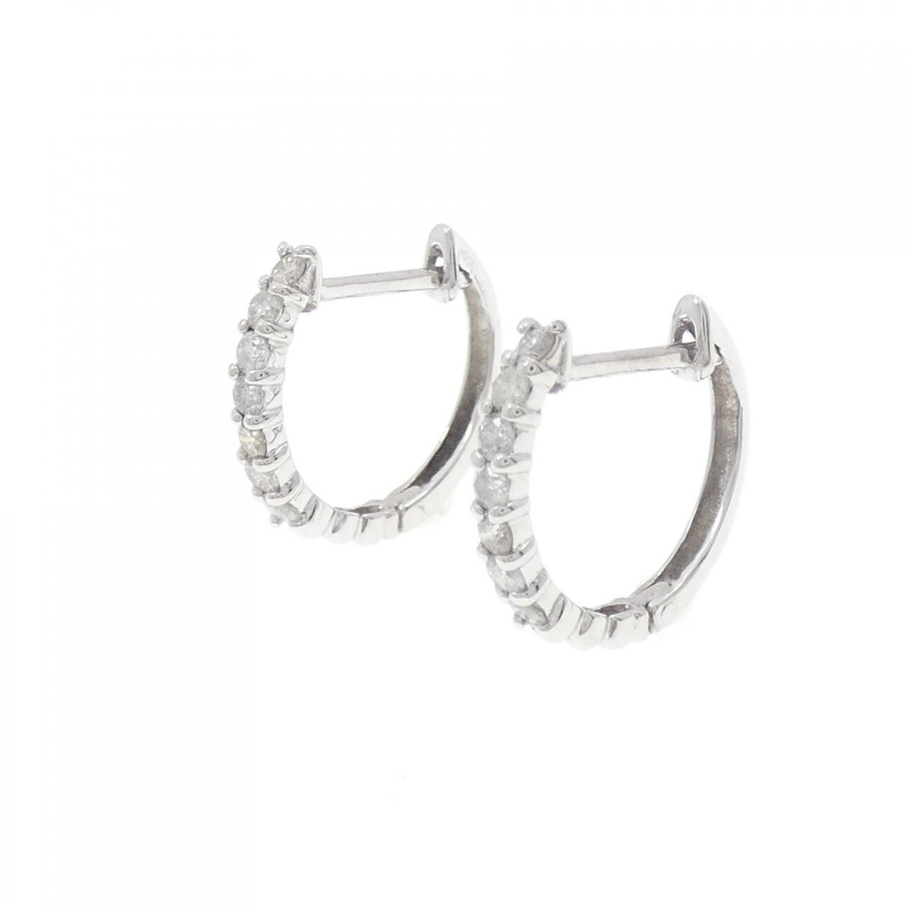 K18WG ダイヤモンド ピアス 0.28CT