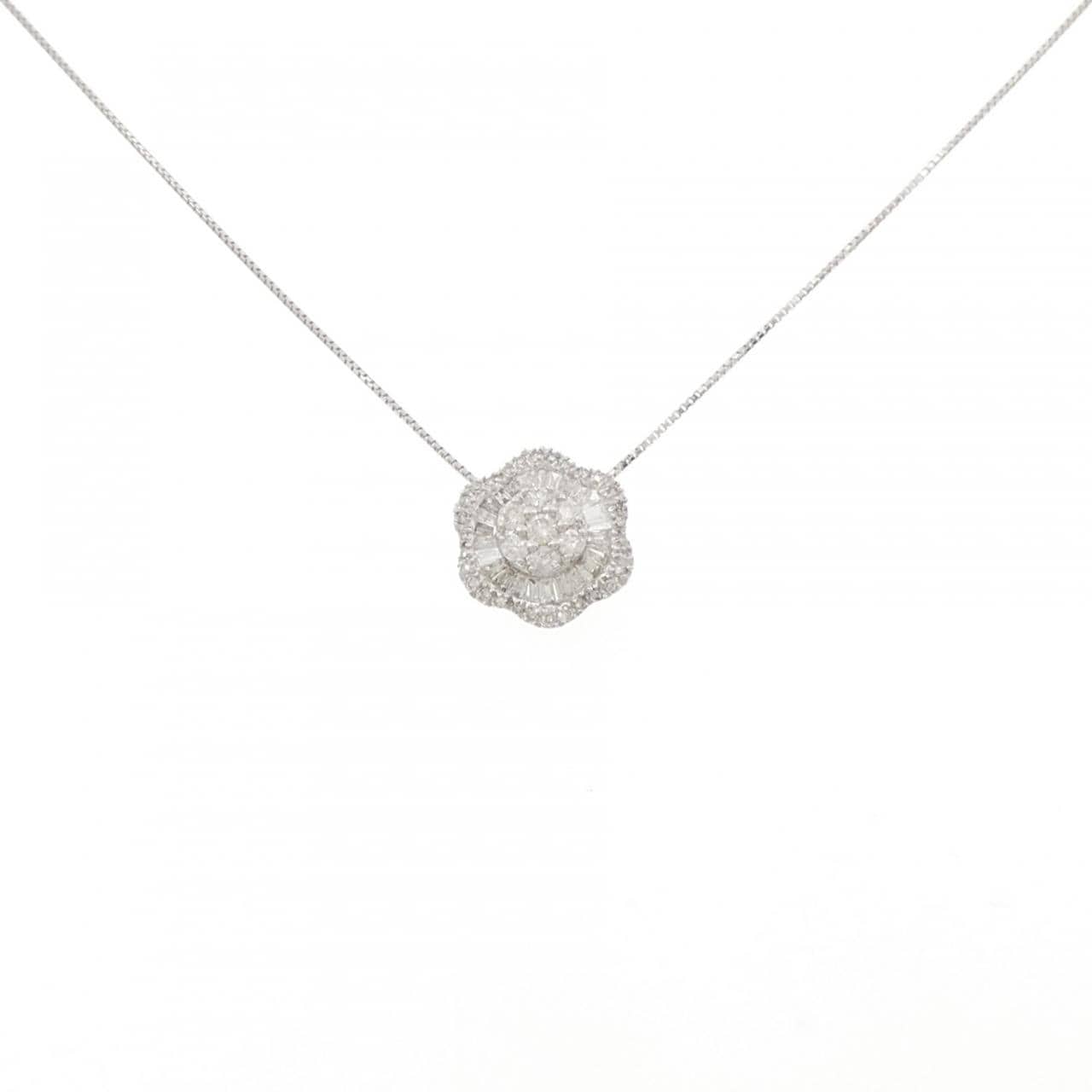 K18WG ダイヤモンド ネックレス 0.50CT