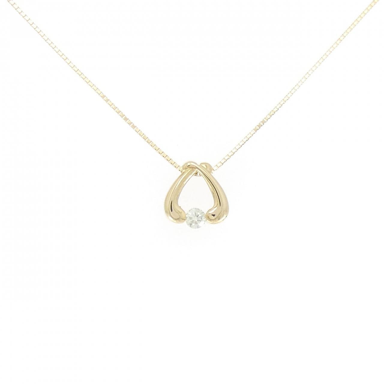 K18YG ダイヤモンド ネックレス 0.11CT