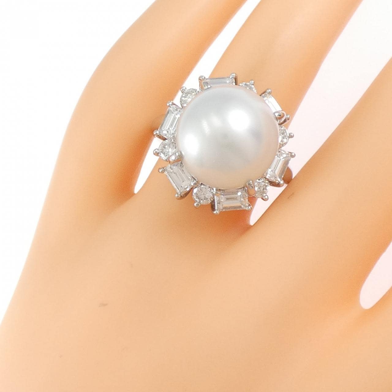 PT900 白蝶パール リング 13.8mm