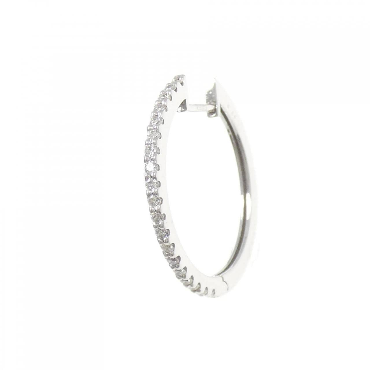 K18WG ダイヤモンド ピアス 0.20CT 片耳