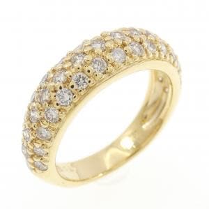 K18YG パヴェ ダイヤモンド リング 0.70CT