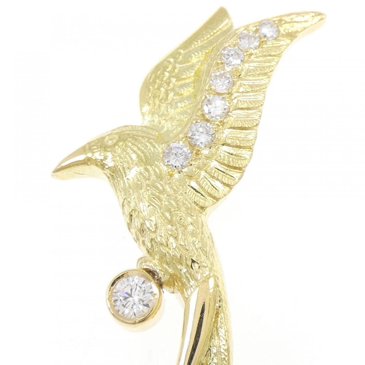 K18YG ダイヤモンド ブローチ 0.112CT