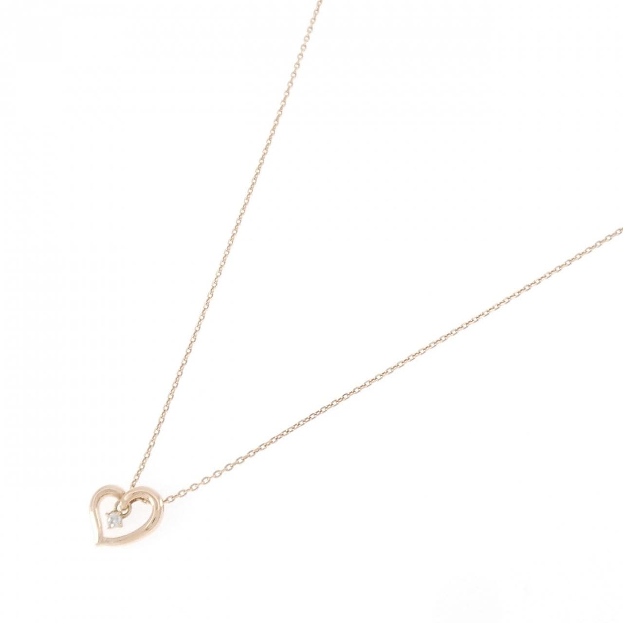 4゜C ハート ダイヤモンド ネックレス 0.02CT