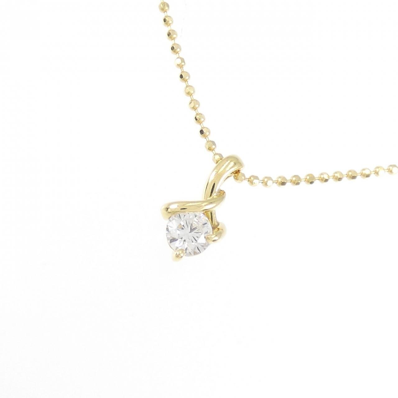 K18YG/750YG Diamond necklace 0.20CT