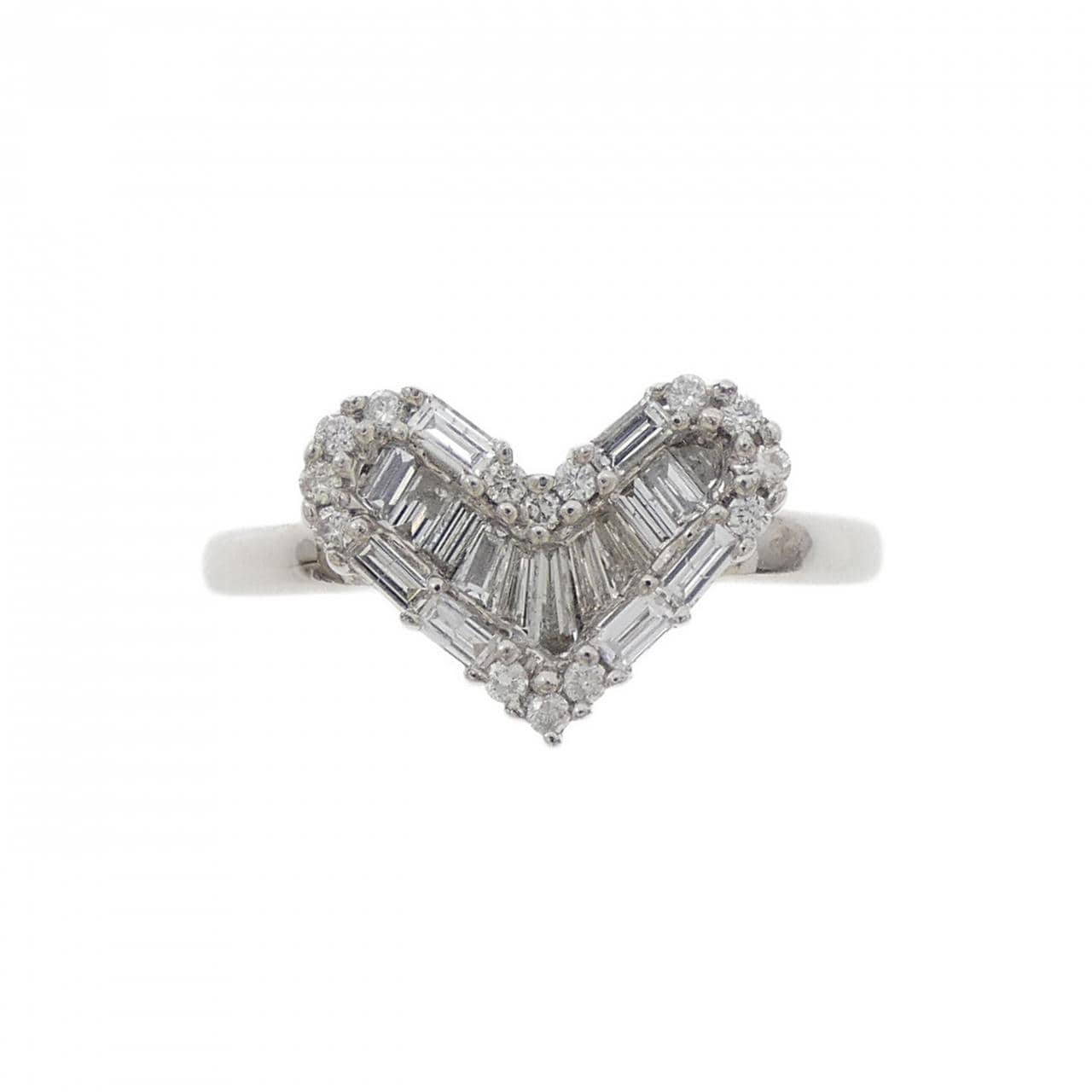 K18WG heart Diamond ring 0.40CT