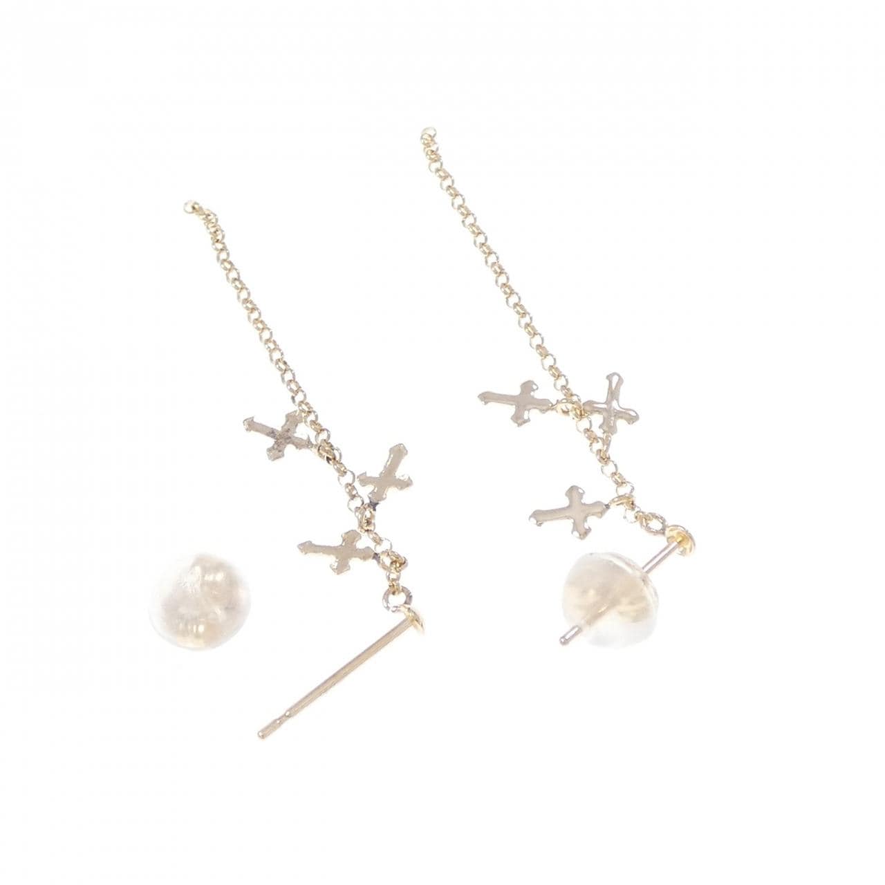 K10YG クロス ピアス