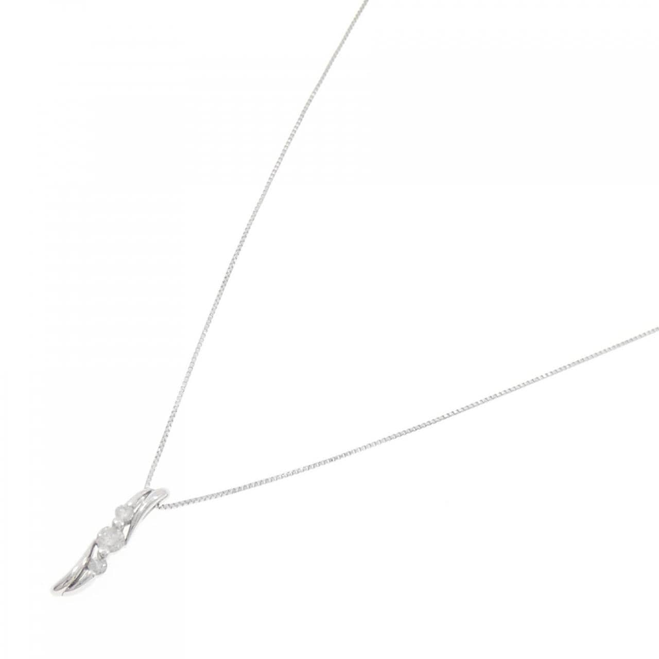 K18WG ダイヤモンド ネックレス 0.17CT