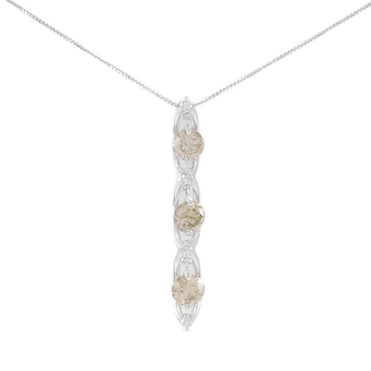 K18WG ダイヤモンド ネックレス 1.52CT