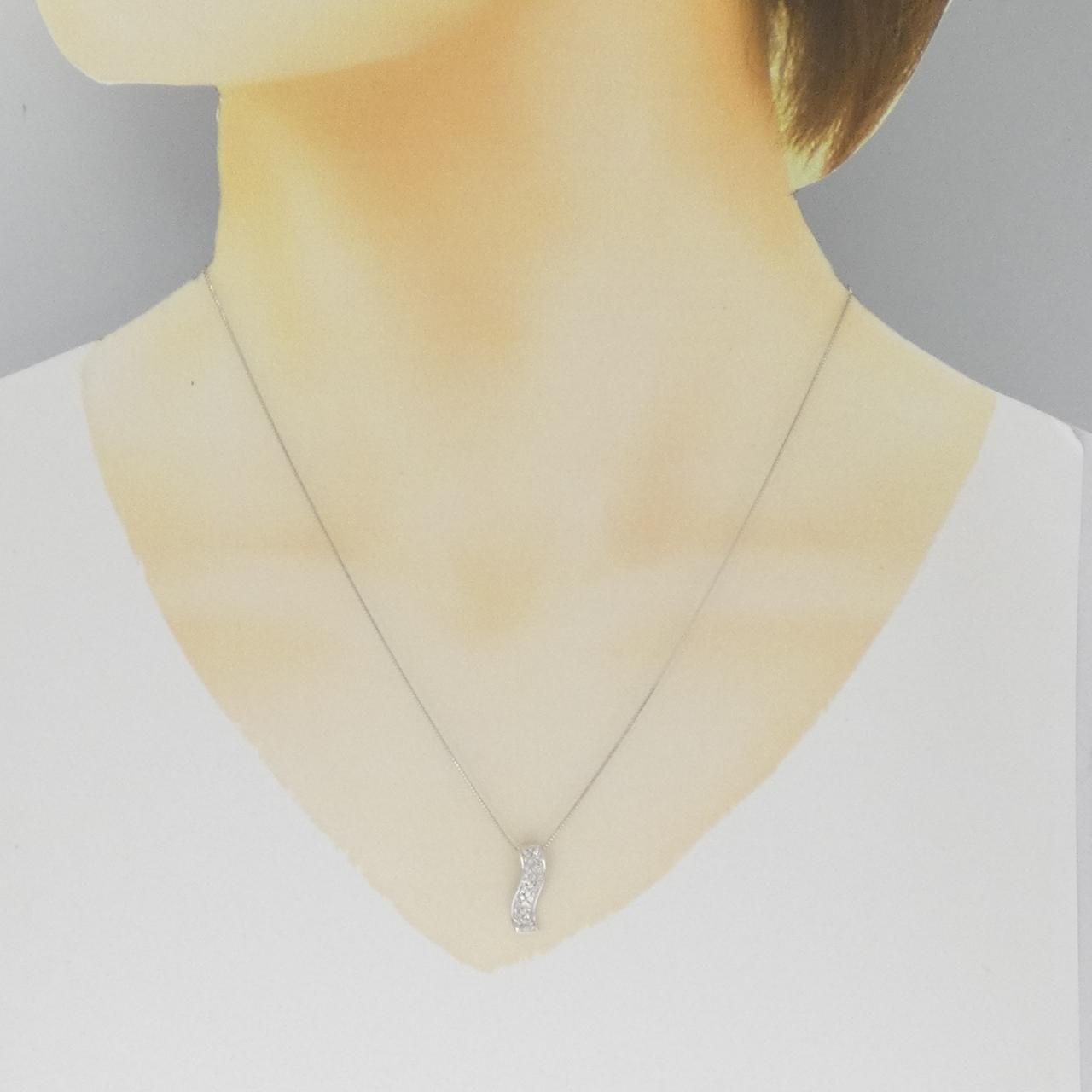 K14WG/K10WG ダイヤモンド ネックレス 0.20CT