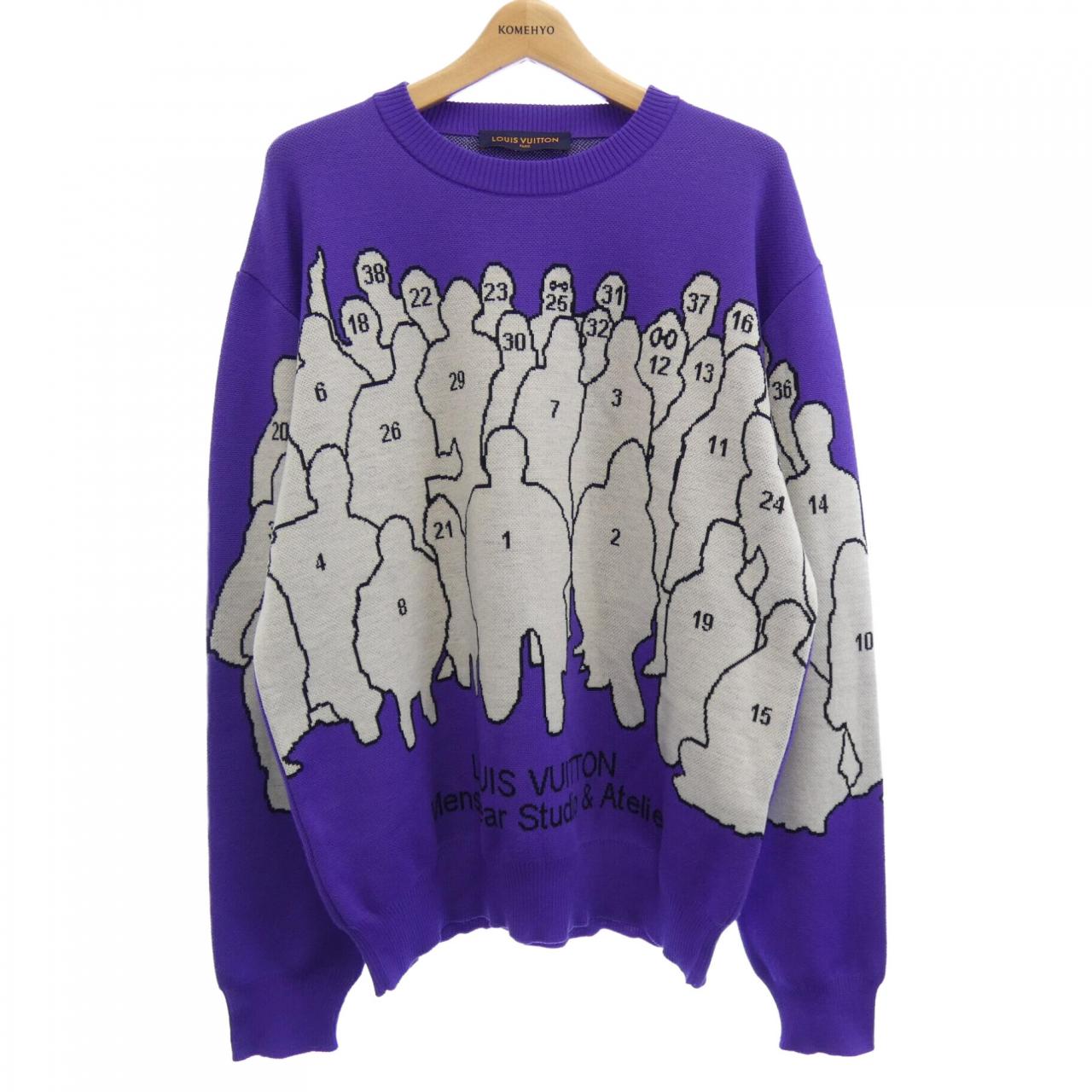 ルイヴィトン LOUIS VUITTON スタジオジャカードクルーネック HNN93WZLL ニット
