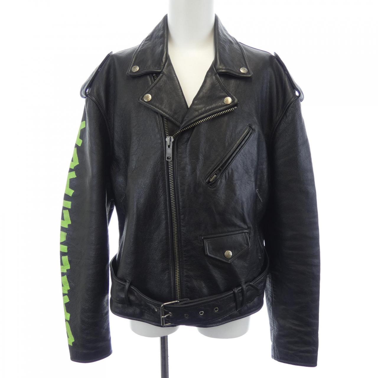 バレンシアガ BALENCIAGA 507398 TES24 レザーライダースジャケット