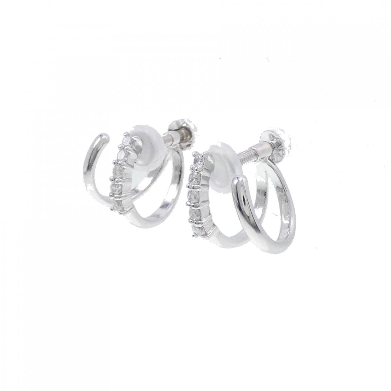 K18WG/K14WG Diamond earrings 0.20CT