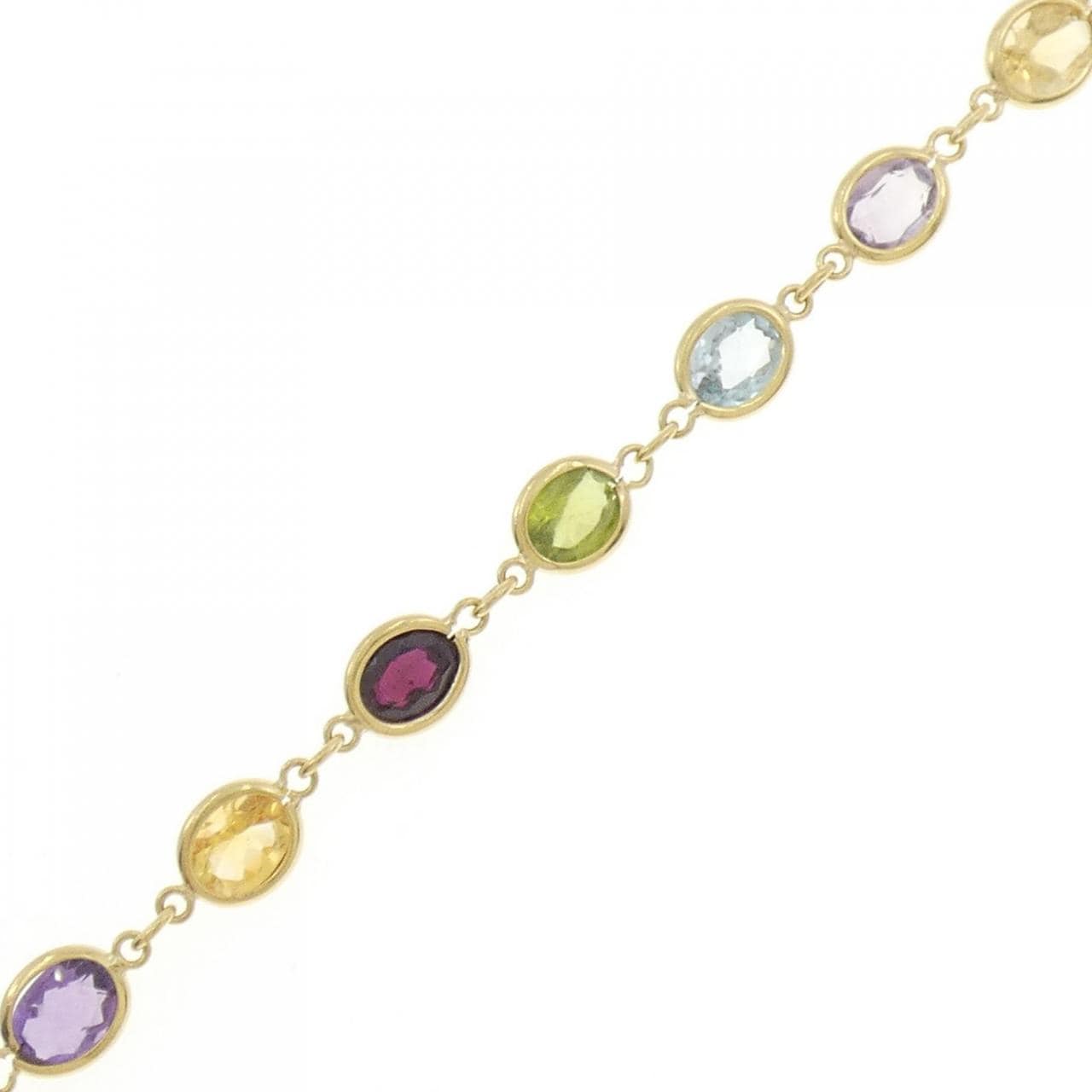 750YG Color Stone Bracelet