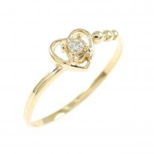 K18YG ハート ダイヤモンド リング 0.02CT