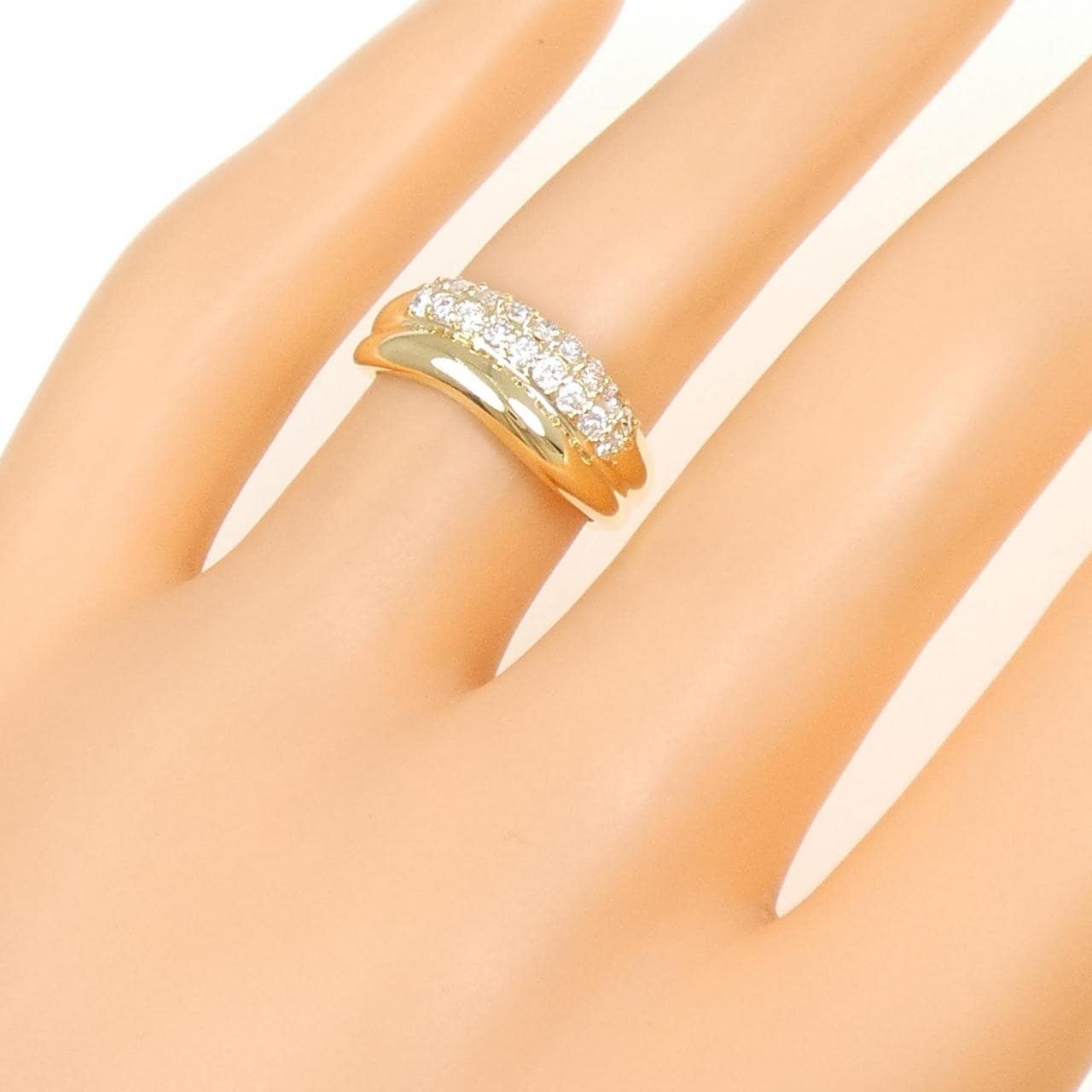 K18YG ダイヤモンド リング 0.36CT