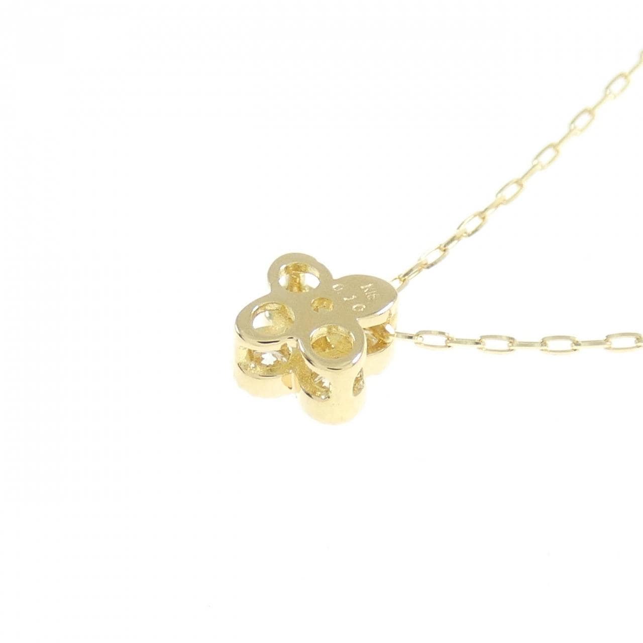 [BRAND NEW] K18YG Flower Diamond Necklace 0.10CT